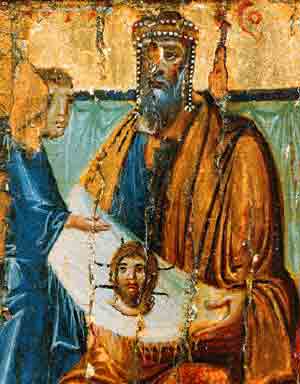 King Abgar of Edessa receiving the 'Mandylion'- burial Shroud of Jesus King Abgar of Edessa receiving the 'Mandylion'- burial Shroud of Jesus